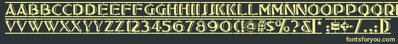 Tucson Font – Yellow Fonts on Black Background