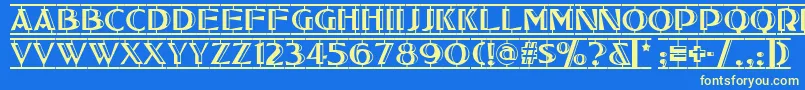 Tucson Font – Yellow Fonts on Blue Background