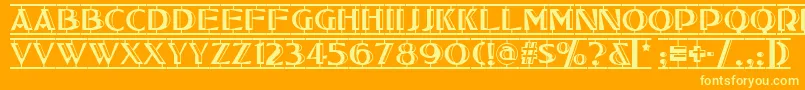 Шрифт Tucson – жёлтые шрифты на оранжевом фоне
