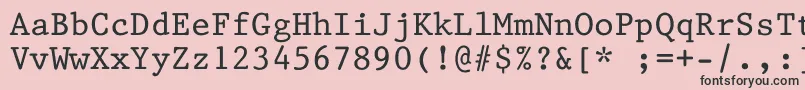 フォントKin668 – ピンクの背景に黒い文字