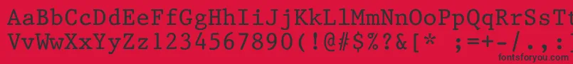 フォントKin668 – 赤い背景に黒い文字