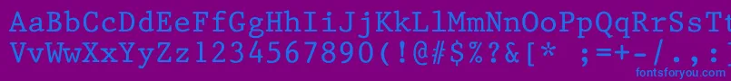 Kin668 Font – Blue Fonts on Purple Background