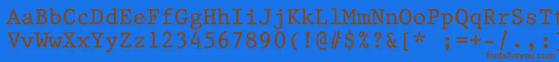 Шрифт Kin668 – коричневые шрифты на синем фоне