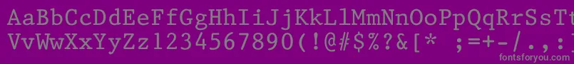 Kin668 Font – Gray Fonts on Purple Background