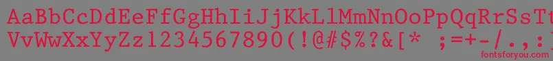 Kin668 Font – Red Fonts on Gray Background