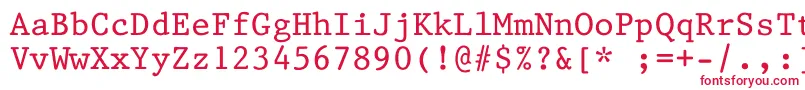 Kin668 Font – Red Fonts on White Background