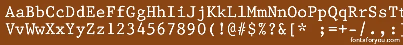 フォントKin668 – 茶色の背景に白い文字