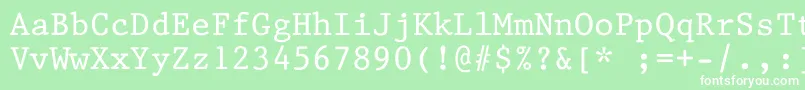 フォントKin668 – 緑の背景に白い文字