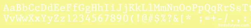 Kin668 Font – White Fonts on Yellow Background