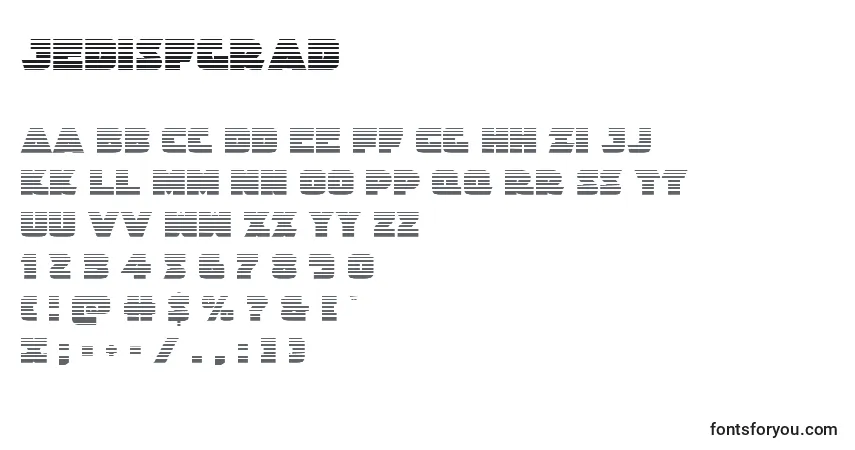 A fonte Jedisfgrad – alfabeto, números, caracteres especiais