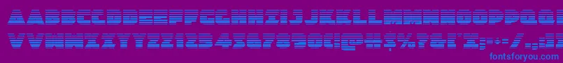 Jedisfgrad Font – Blue Fonts on Purple Background
