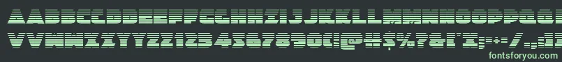 Fonte Jedisfgrad – fontes verdes em um fundo preto