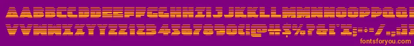Jedisfgrad Font – Orange Fonts on Purple Background