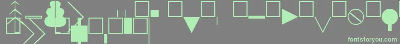 Topocad Font – Green Fonts on Gray Background