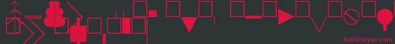 Topocad Font – Red Fonts on Black Background
