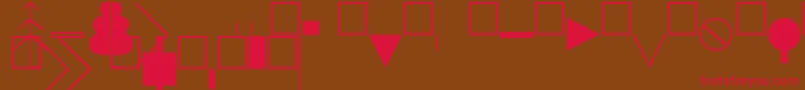 Topocad Font – Red Fonts on Brown Background