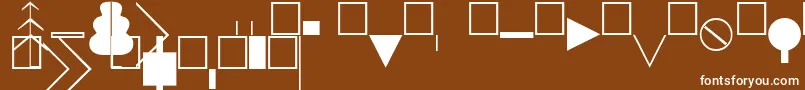 Topocad Font – White Fonts on Brown Background
