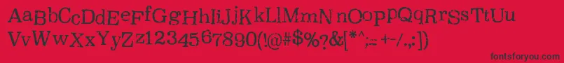 OxeranRegular Font – Black Fonts on Red Background