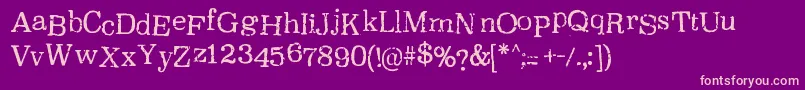 OxeranRegular Font – Pink Fonts on Purple Background