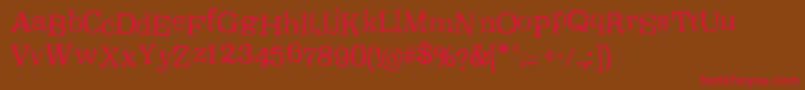 OxeranRegular Font – Red Fonts on Brown Background