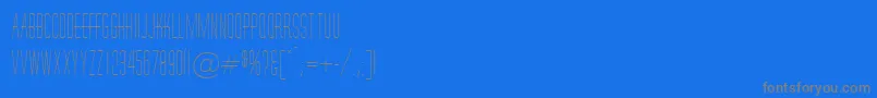 Lisätietoja HornchurchRegularDb-fontista HornchurchRegularDb-fontti – harmaat kirjasimet sinisellä taustalla