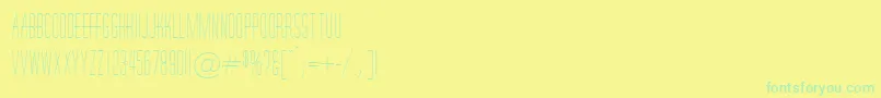HornchurchRegularDb-Schriftart – Grüne Schriften auf gelbem Hintergrund