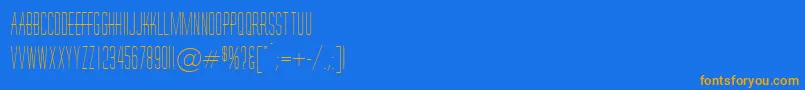HornchurchRegularDb Font – Orange Fonts on Blue Background