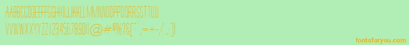 HornchurchRegularDb Font – Orange Fonts on Green Background