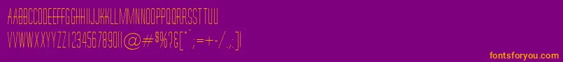 HornchurchRegularDb-Schriftart – Orangefarbene Schriften auf violettem Hintergrund