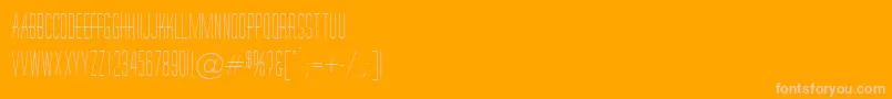 HornchurchRegularDb-Schriftart – Rosa Schriften auf orangefarbenem Hintergrund