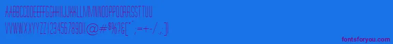 HornchurchRegularDb Font – Purple Fonts on Blue Background