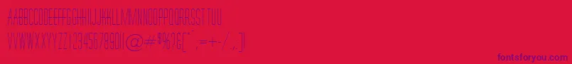 HornchurchRegularDb-Schriftart – Violette Schriften auf rotem Hintergrund