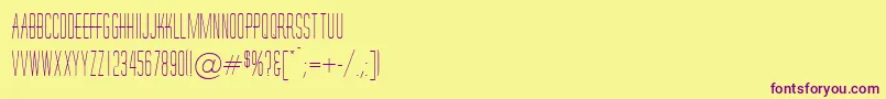 fuente HornchurchRegularDb – Fuentes Moradas Sobre Fondo Amarillo