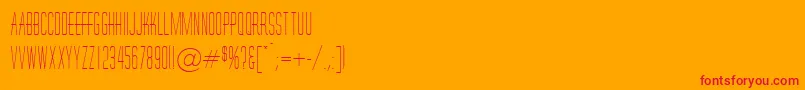 HornchurchRegularDb Font – Red Fonts on Orange Background