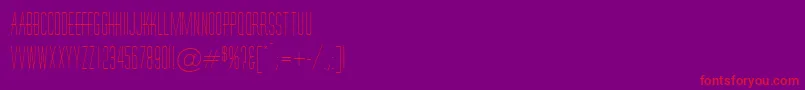 HornchurchRegularDb Font – Red Fonts on Purple Background