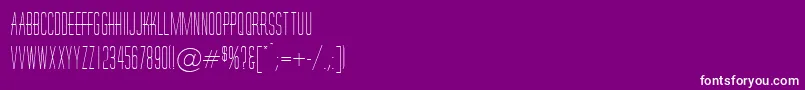フォントHornchurchRegularDb – 紫の背景に白い文字