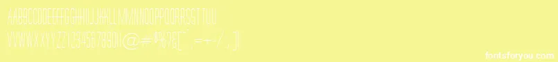 フォントHornchurchRegularDb – 黄色い背景に白い文字