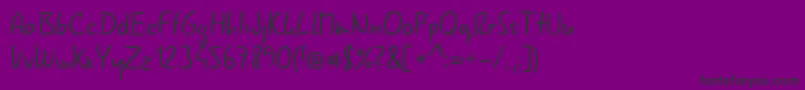 Gnyrwn971-Schriftart – Schwarze Schriften auf violettem Hintergrund