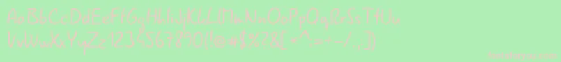 Gnyrwn971 Font – Pink Fonts on Green Background
