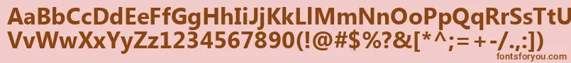 MicrosoftTaiLeРџРѕР»СѓР¶РёСЂРЅС‹Р№ Font – Brown Fonts on Pink Background