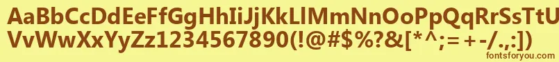 MicrosoftTaiLeРџРѕР»СѓР¶РёСЂРЅС‹Р№ Font – Brown Fonts on Yellow Background