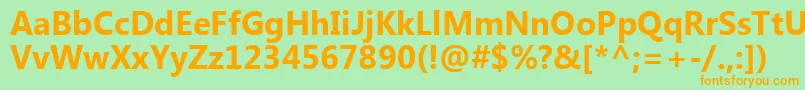 フォントMicrosoftTaiLeРџРѕР»СѓР¶РёСЂРЅС‹Р№ – オレンジの文字が緑の背景にあります。