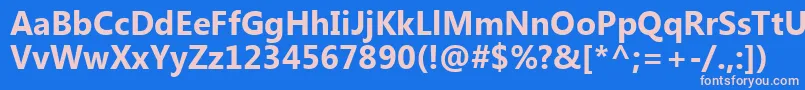 MicrosoftTaiLeРџРѕР»СѓР¶РёСЂРЅС‹Р№ Font – Pink Fonts on Blue Background