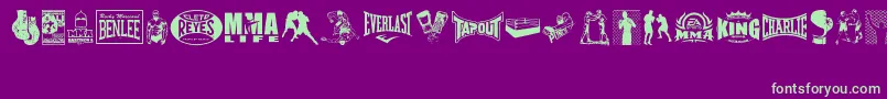 FightClub-fontti – vihreät fontit violetilla taustalla