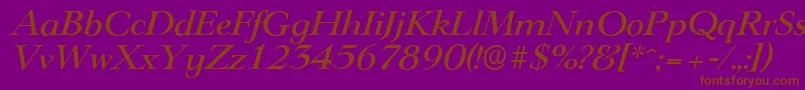 fuente LingwoodserialMediumItalic – Fuentes Marrones Sobre Fondo Morado