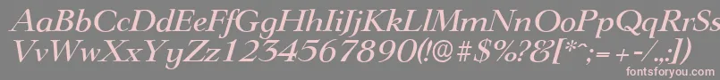 fuente LingwoodserialMediumItalic – Fuentes Rosadas Sobre Fondo Gris