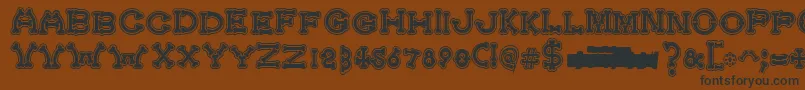 BonecrackerCollege Font – Black Fonts on Brown Background