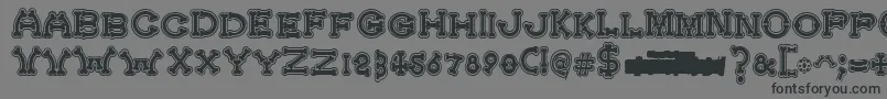 BonecrackerCollege Font – Black Fonts on Gray Background