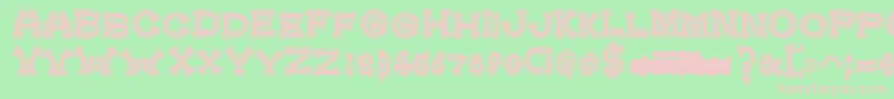 BonecrackerCollege Font – Pink Fonts on Green Background