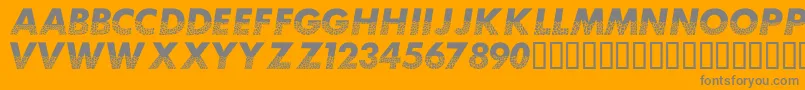 Mosaiccaps Font – Gray Fonts on Orange Background